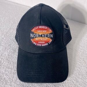 Chilly Moose Ltd. Black Northern Retreat Mesh Back Snap Back Trucker Hat